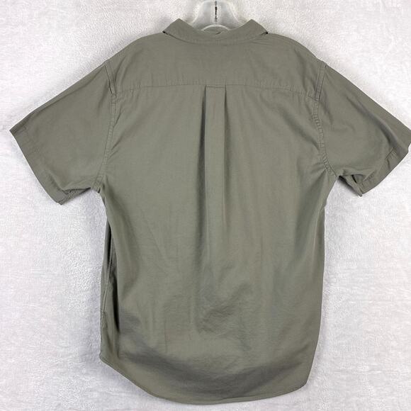 Buck Mason Shirt Mens L Draped Twill One Pocket Gray Preppy Classic Huckberry - Picture 3 of 8